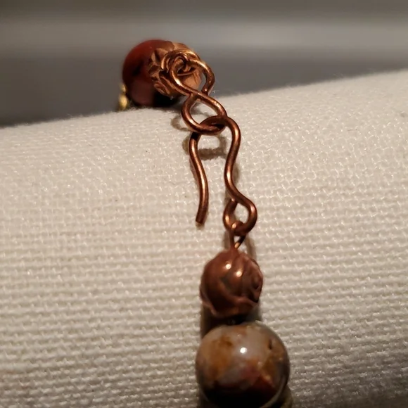 🦋NIB TIGER EYE BRASS NECKLACE